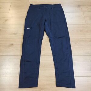 Salewa Fanes Hemp Pants Mens Small Blue Chino Canvas Casual Travel Regular